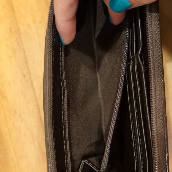 Coach Brown Classic signature Monogram wallet Wristlet CALLOUTS - Picture 10 of 15